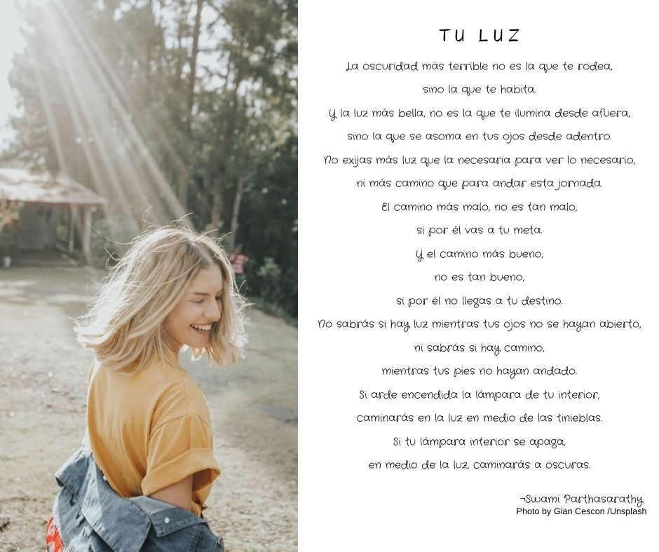 Tu luz + Poema