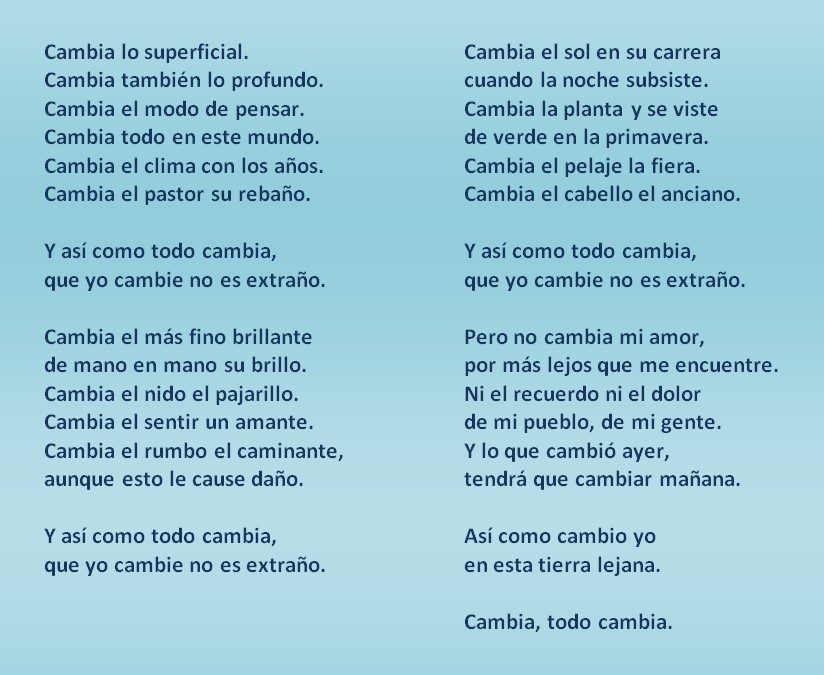 Cambia, todo cambia
